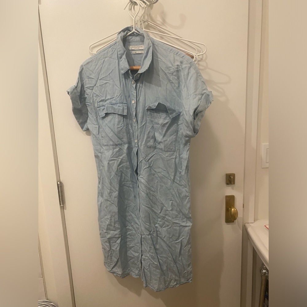 Simons Blue Shirt Dress - Size Small